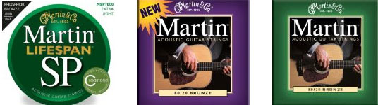 Corde marca Martin per chitarra acustica